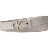 Calvin Klein Kadın Kemer Monogram Plaque Buckle 2,5 cm Deri Kemer, Kahverengi (Chateau), 85