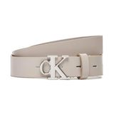 Calvin Klein Kadın Kemer Monogram Plaque Buckle 2,5 cm Deri Kemer, Kahverengi (Chateau), 95