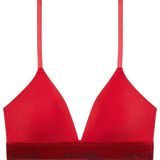 Calvin Klein Kadın Kırmızı Calvin Klein Lıghtly Lıned Trıangle Kırmızı Kadın Bralet - XS