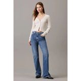 Calvin Klein Kadın / Kız Beyaz Calvin Klein Plated Sweater Cardı, Ybı Beyaz Kadın Hırka - M
