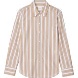 Calvin Klein Kadın / Kız Gömlek Calvin Klein Yarndye Cotton Poplı, Hms, Xs Bej Kadın Gömlek