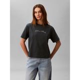 Calvin Klein Kadın / Kız Mavi Calvin Klein Ss Graphıc Boxy Tee, 3q1, Xxs Mavi Kadın T-Shirt