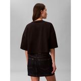 Calvin Klein Kadın / Kız Siyah Calvin Klein Ss Boxy Crop Monolog Siyah Kadın Crop Tişört