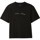 Calvin Klein Kadın / Kız Siyah Calvin Klein Ss Graphıc Boxy Tee, Ub1, Xxs Siyah Kadın T-Shirt - 2XS