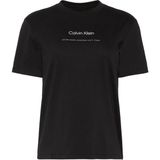 Calvin Klein Kadın / Kız Siyah Calvin Klein Ss Multı Logo Classı, Ub1, Xs Siyah Kadın T-Shirt