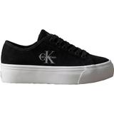 Calvin Klein Kadın Logo Detaylı Rahat ve Yüksek Tabanlı Siyah Sneaker HW0HW03088-BEH