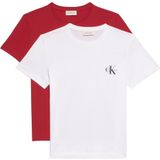 Calvin Klein Kadın Logolu 2'Li T-Shirt,Kırmızı M