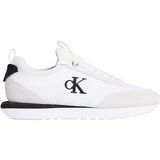 Calvin Klein Kadın Logolu Süet Detaylı Ck Desenli Bağlamalı Rahat Taban Beyaz Sneaker YW0YW02060-05V