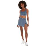 CALVIN KLEIN Kadın Marka Logolu Ayarlanabilir Askılıı Ayarlanabilir Sırt Kısımlı Nemi Emen Kuru Kumaşlı Çift Örgülü Mavi Spor Sütyeni 00GWS4K193-5BX XS