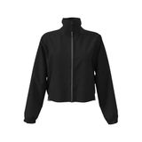 Calvin Klein Kadın Marka Logolu Çift Cep Regular Fit Yumuşak Dokulu Dik Yaka Siyah Mont LVGWS4J407 U, Siyah, M