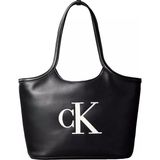 Calvin Klein Kadın Marka Logolu Düz Deri Kısa Askılı Siyah Çanta LV04F3562G-3L2