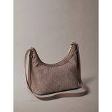 Calvin Klein Kadın Monogram Ck Desenli Fermuarlı Deri Kahverengi Çanta LV04F3880G-XTU