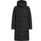 Calvin Klein Kadın Monologo Non Down Long Puffer Mont, Uzun Kışlık Tasarım, Siyah, XS XS