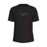 Calvin Klein Kadın Normal Kalıp Logo Baskılı Pamuklu Kısa Kollu Siyah T-Shirt