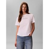 Calvin Klein Kadın Normal Kesim Yuvarlak Yakalı Logo Baskılı Pamuklu Kısa Kollu Beyaz T-Shirt LV047G804G-YAF