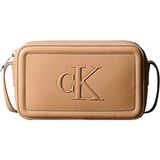 Calvin Klein Kadın Parlak Ck Logolu Fermuarlı Ayarlanabilir Omuz Askılı Kahverengi Çanta LV04F3220G-RAJ
