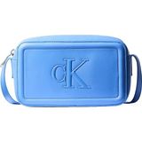 Calvin Klein Kadın Parlak Ck Logolu Fermuarlı Ayarlanabilir Omuz Askılı Mavi Çanta LV04F3220G-CG1