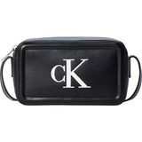 Calvin Klein Kadın Parlak Ck Logolu Fermuarlı Ayarlanabilir Omuz Askılı Siyah Çanta LV04F3220G-3L2