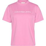 Calvin Klein Kadın Pembe Calvin Klein A- Inst Logo Classıc Tee Ss Kadın Pembe T-Shirt