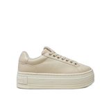 Calvin Klein Kadın Plateau Sneaker Bold deri, Bej Yumurta Kabuğu, 40 EU