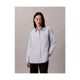 Calvin Klein Kadın Poplin Relax Fit Gömlek - XS - Gri