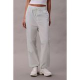 Calvin Klein Kadın Pull On Logo Tam Kalıp Büzgülü Bel Jogger Pantolon - Su Yeşili - XS