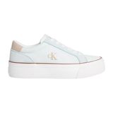 Calvin Klein Kadın Rahat Orta Kalın Taban Monogram Logo Desenli Mavi Sneaker YW0YW01896-0G3