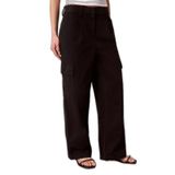 Calvin Klein Kadın rahat pantolon, pamuk, Ewaist Cargo Pant Lv047f623g, siyah (Black), M
