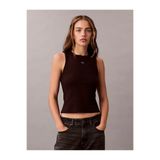 Calvin Klein Kadın Regular Fit Yuvarlak Yakalı Pamuklu Kahverengi T-Shirt LV047C201G-2E8