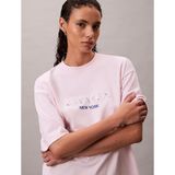 Calvin Klein Kadın Relaxed Sequin T-Shirt - Pembe - XS