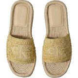 Calvin Klein Kadın Sarı Calvin Klein Flatf Espadrılle Raf Sarı Kadın Platform Espadril Terlik