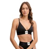 Calvin Klein Kadın Siyah Desteksiz Üçgen Bralet Sütyen, XL Beden