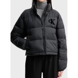 Calvin Klein Kadın Siyah Puffer Mont, Standart Kalıp, L Beden