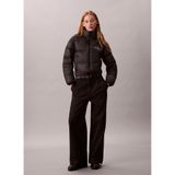 Calvin Klein Kadın Siyah Puffer Mont, Standart Kalıp, M Beden