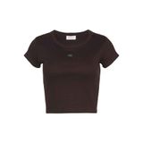 Calvin Klein Kadın Slim Fit Yuvarlak Yaka Pamuklu Kısa Kollu Bordo T-Shirt LV047C200G-2E8