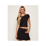 Calvin Klein Kadın Slim Fit Yuvarlak Yaka Pamuklu Kısa Kollu Siyah T-Shirt