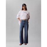 Calvin Klein Kadın Slim Fit Yuvarlak Yakalı Logo Detaylı Kısa Kollu Beyaz T-Shirt LV047G816G-YAF