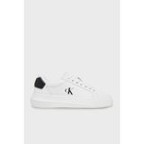 Calvin Klein Kadın Sneaker Ayakkabı Deri Malzeme ile Günlük Kullanıma Uygun Düz Taban - Beyaz - Siyah