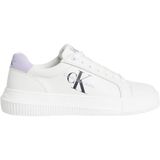 Calvin Klein Kadın Sneaker, Beyaz-Mor, 40, YW0YW00823, YW0YW00823-0LG