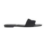 Calvin Klein Kadın Square Flat Canvas Sandalet - Siyah