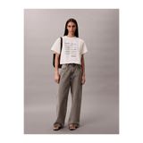 Calvin Klein Kadın SS Boxy Fit Grafik Detaylı Crop T-shirt