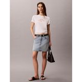 Calvin Klein Kadın Ss Classic Resort Logo Detaylı T-Shirt,Açık Beyaz S