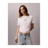 Calvin Klein Kadın SS Classic Seasonal Monologo Detaylı T-shirt