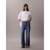 Calvin Klein Kadın Ss Contour Rib Logo Detaylı Ringer T-Shirt,Açık Beyaz L