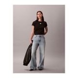 Calvin Klein Kadın SS Regular Fit Woven Label T-shirt