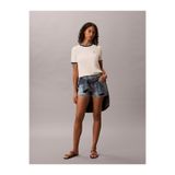 Calvin Klein Kadın SS Stripe Trim Monogram Detaylı T-shirt