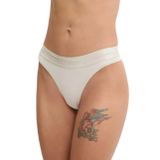 Calvin Klein Kadın Tanga Külotu, Modal Pamuk Karışımı, Cocoon Rengi, XL Beden