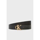 Calvin Klein Kadın ters çevrilebilir kemer, Siyah (Siyah/Altın (Ck Light Gold), 85