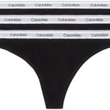 Calvin Klein Kadın THONG 3PK Tanga Black/Black/Black L