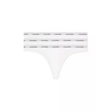 Calvin Klein Kadın THONG 3PK Tanga White/White/White L